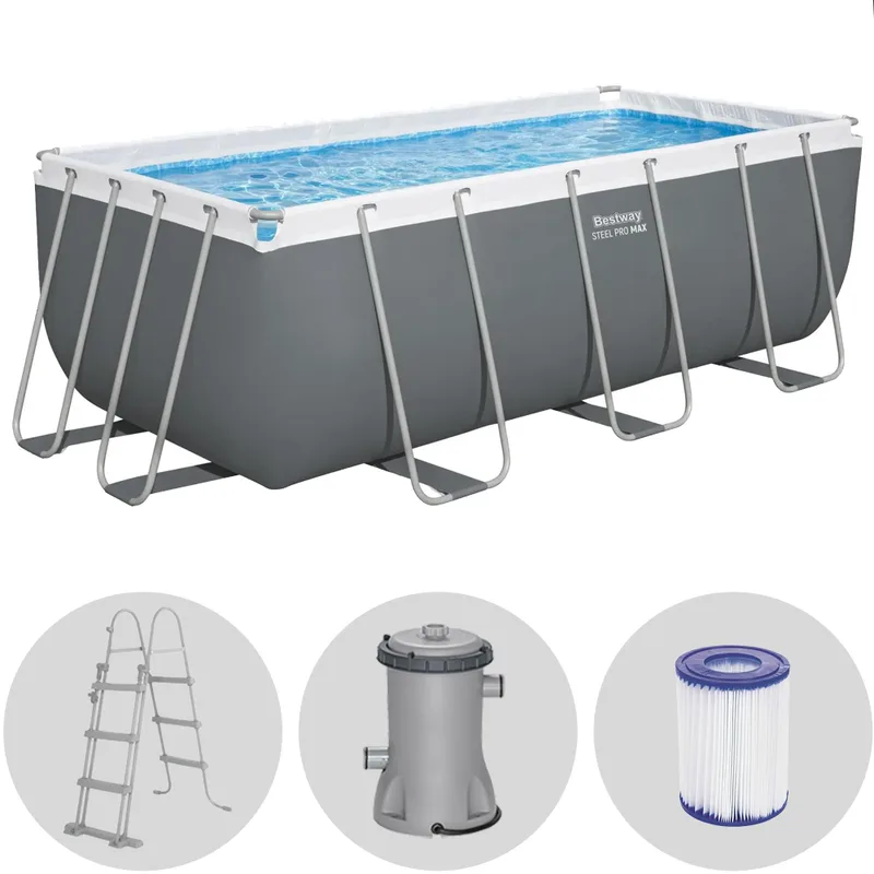 Bestway Power Steel 56456 - 412 x 201 x 122 cm - Piscine hors-sol