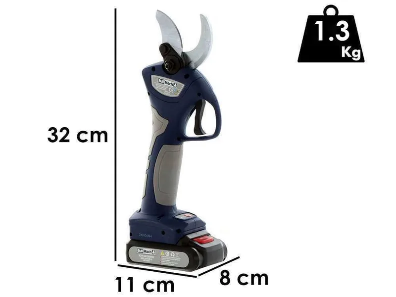 Sécateur électrique de taille BullMach ARTEMIS 40 - avec perche de 1.5 à 2.1 m - Diamètre de coupe 40 mm