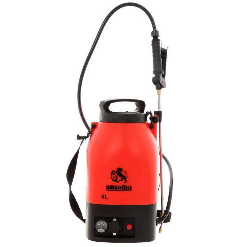 Pompe de pulvérisation à dos sur batterie Ausonia - Réservoir de 6 litres - 4 bars max