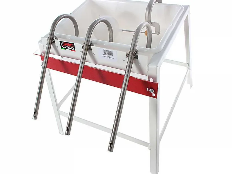 Grifo 3 robinets - Remplisseuse manuelle avec becs inox et réservoir en acier émaillé