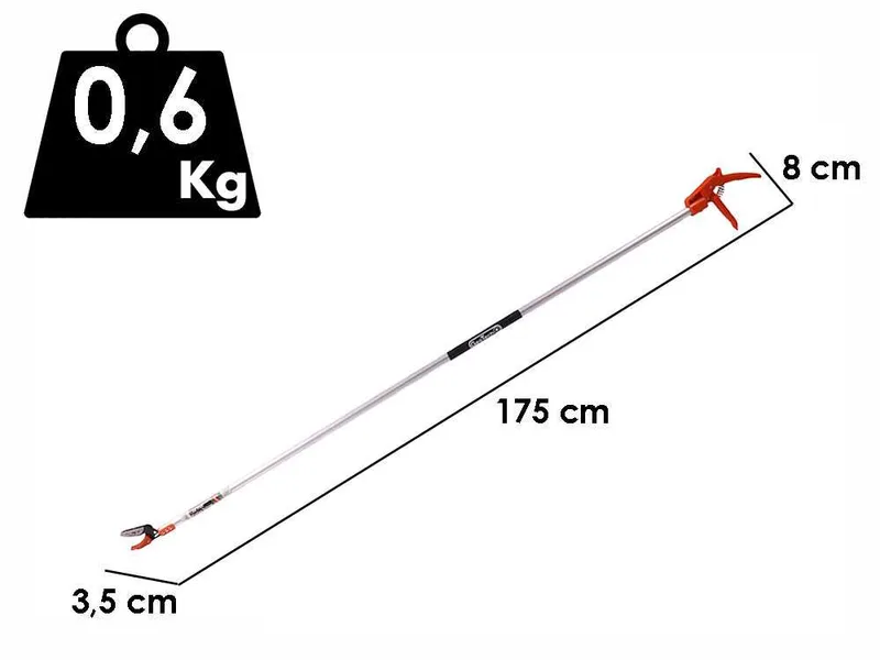 GeoTech FP-180 - Coupe-branches sur perche fixe avec système coupe-maintien