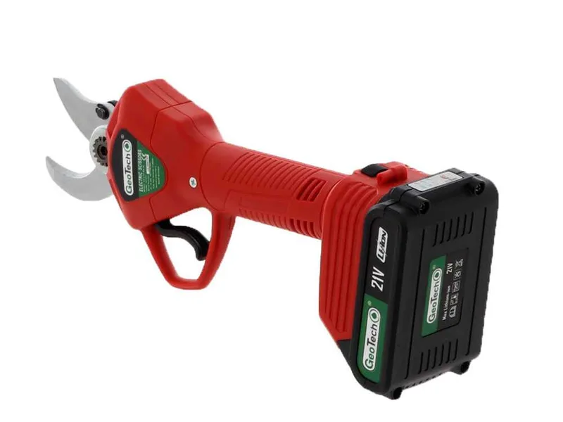 Sécateur électrique de coupe Geotech - MS 30 - 2 batteries 2 Ah et 18 V - Diamètre de coupe 30 mm