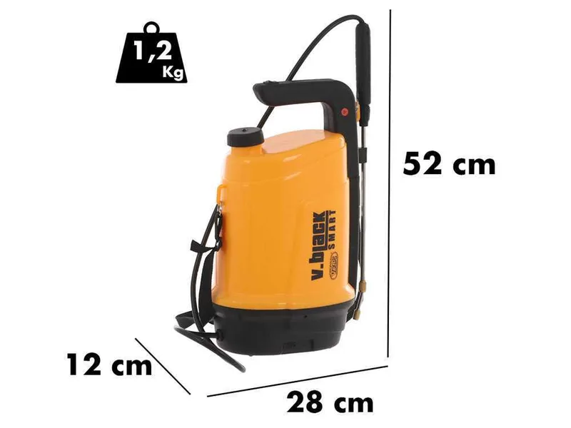 Pulvérisateur électrique à Dos v-black smart - Max 2 bar avec batterie au lithium - 5 l