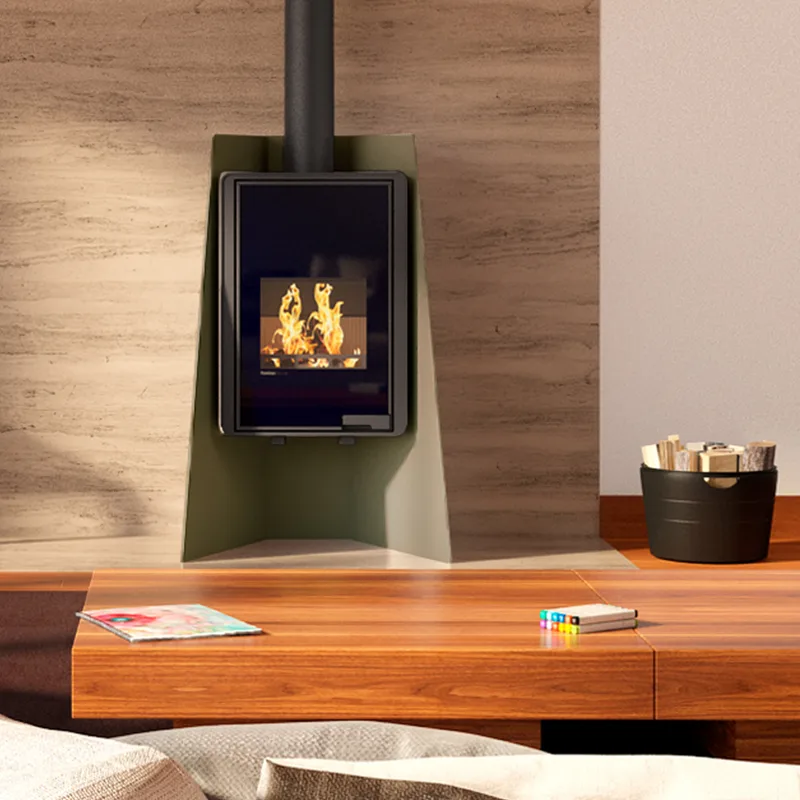 Poêle à bois HS Flamingo Deluxe Island Olive