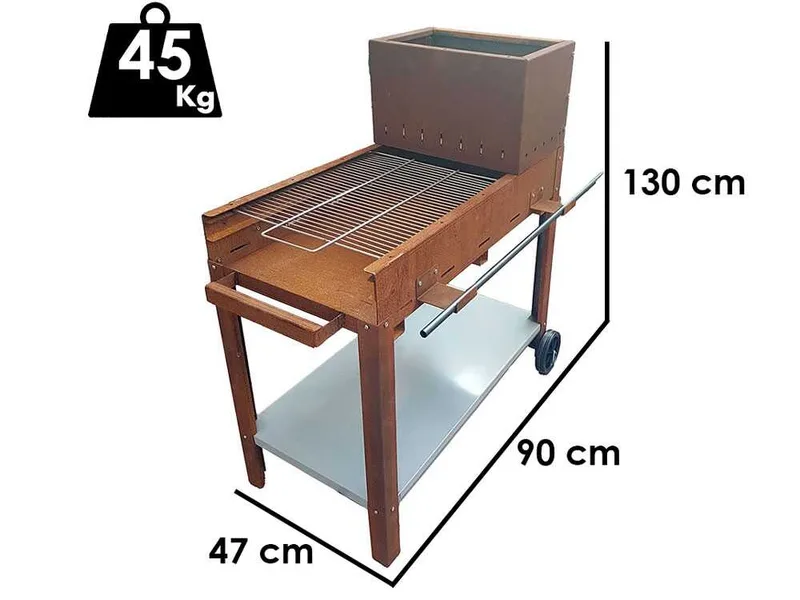 Flipper 50 - Barbecue à bois et charbon en corten