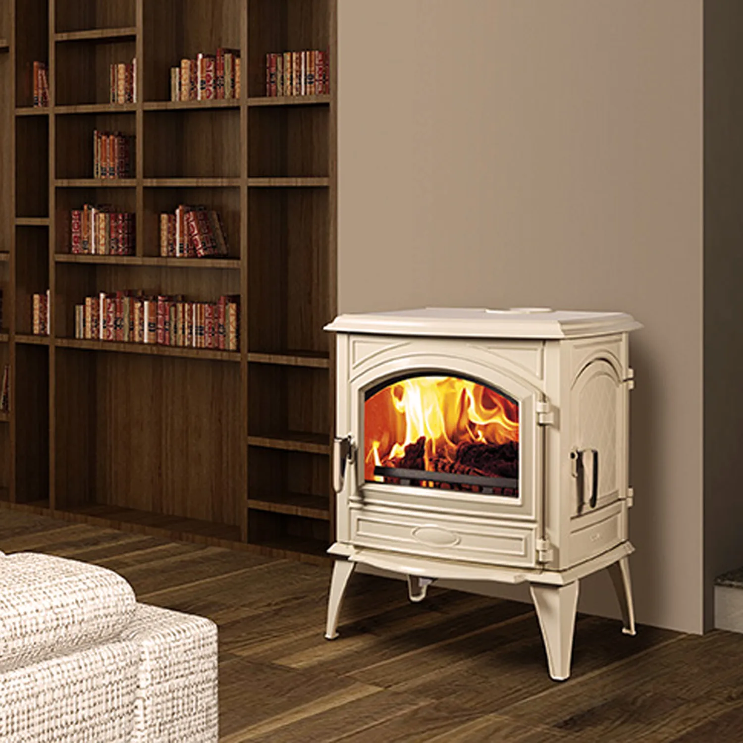 Dovre 760 WD poêle à bois en fonte émaillée crème, type de construction 2