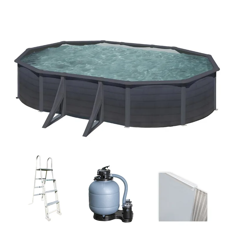 Gre Kea Ovale 610x375x120cm - Piscine hors-sol en acier