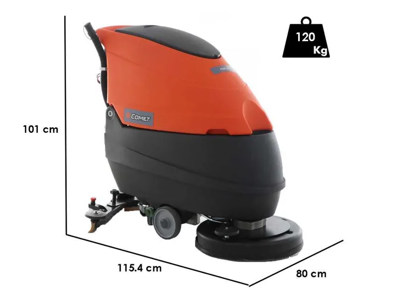 Comet PSW 45 B - Autolaveuse à batterie - 3 en 1 : lave sèche et aspire