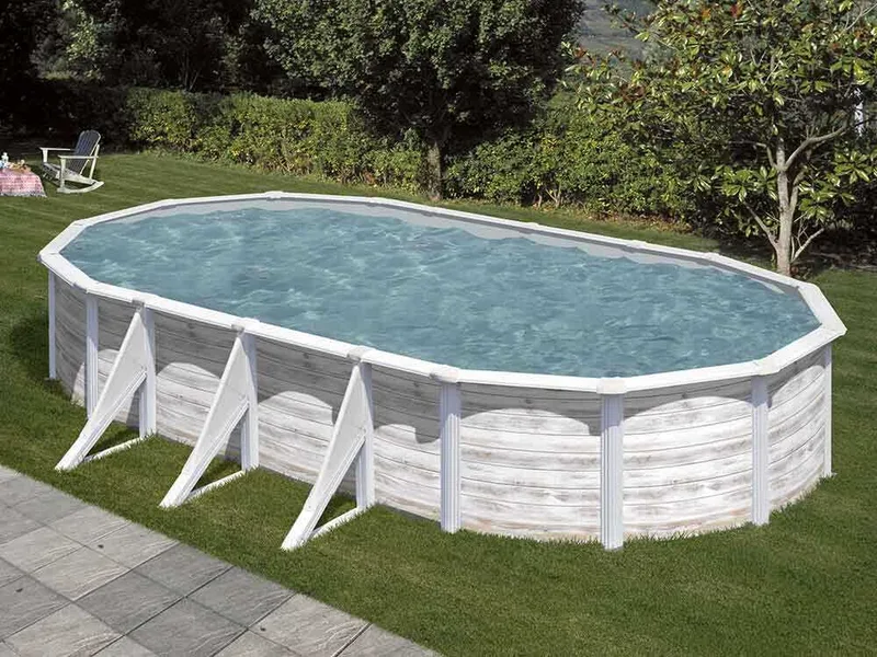 Gre Finlandia Ovale 730x375x120cm - Piscine hors-sol en acier