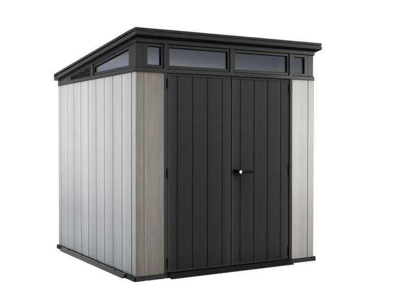 Keter Artisan gris - Abri de jardin - Avec porte double battant - 214x218x226 cm