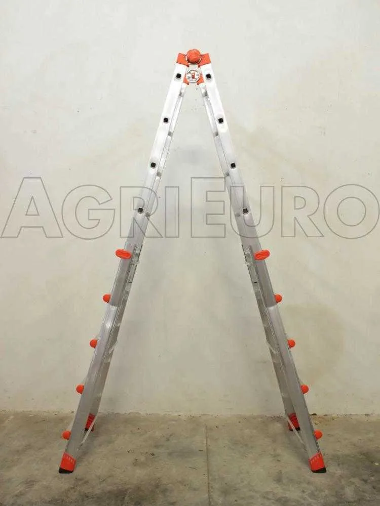 Gierre Peppina AL040DS - 2x10 marches, 5.70 m - Échelle télescopique en aluminium