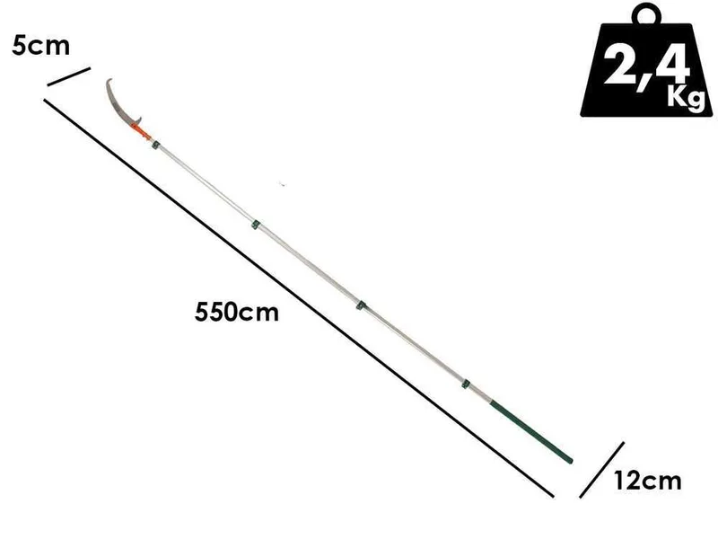 GeoTech STP S 550 - Scie de jardin sur perche de rallonge - 185-550cm
