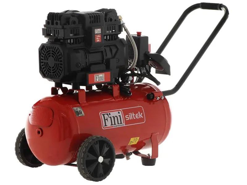 Fini Siltek TB 24 - Compresseur d'air électrique monophasé, oil-less - Moteur 1.5 CV - 24 L