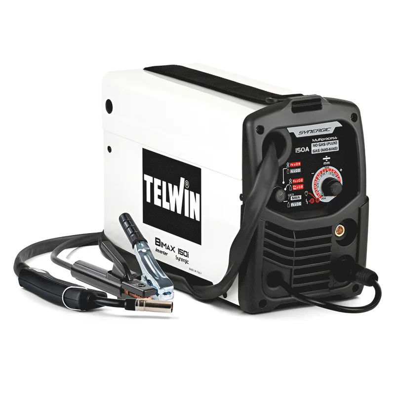 Telwin Bimax150i Synergic - Poste à souder Inverter multiprocédé (MIG-MAG/FLUX/MMA), à courant continu (DC)