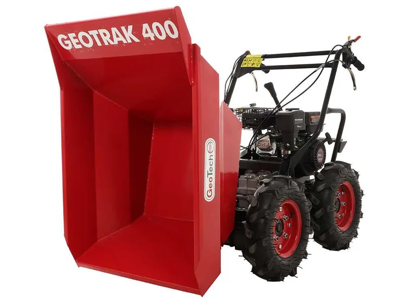 Brouette à moteur GeoTech Pro GEOTRAK 400 - benne dumper 400 kg - 4 roues motrices