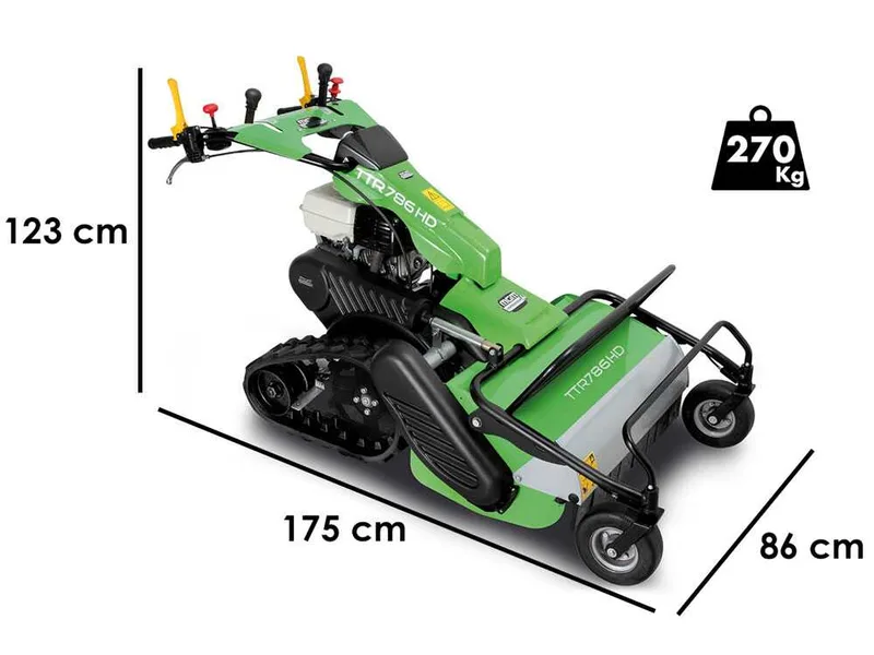 Lampacrescia MGM TTR786HD - Tondeuse débroussailleuse à couteaux - Sur chenilles - Honda GX270
