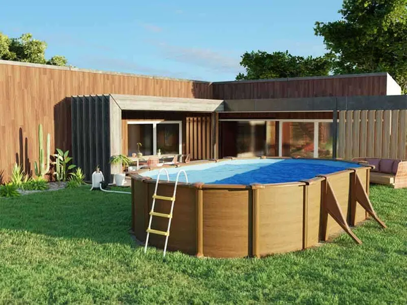 Gre Pacific Ovale 610 x 375 x 120 cm - Piscine hors-sol en acier