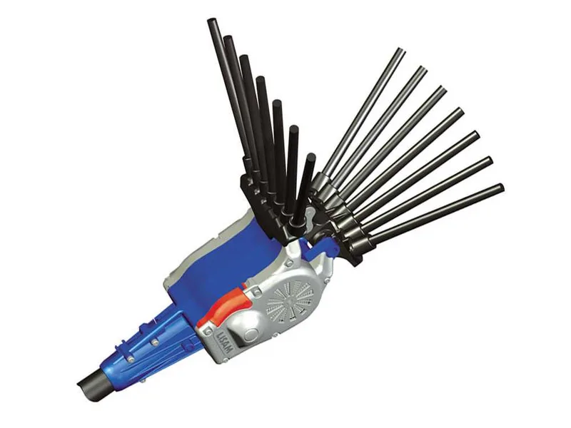 Peigne vibreur électrique à batterie Lisam Oliwatt 2 - Avec dents en Nylon - 250-350 cm - Perche télescopique