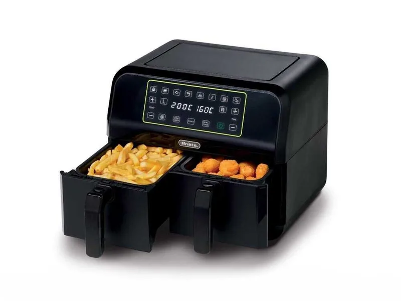 Ariete 4623 Airy Fryer Dual - Friteuse sans huile numérique avec bac double