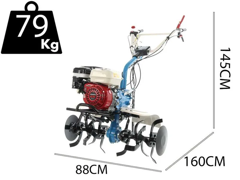 AGT 7500 - Motobineuse à essence - Honda GX200 de 196 cm3 - vitesses avant 2+1 arrière