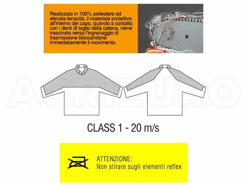 Veste anti-coupure de protection pour tronçonneuse SAW BRAKE taille XXL