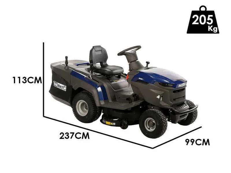 BullMach PEGASO 95-200 RMH - Tracteur tondeuse avec transmission hydrostatique - Bac de ramassage - Mulching