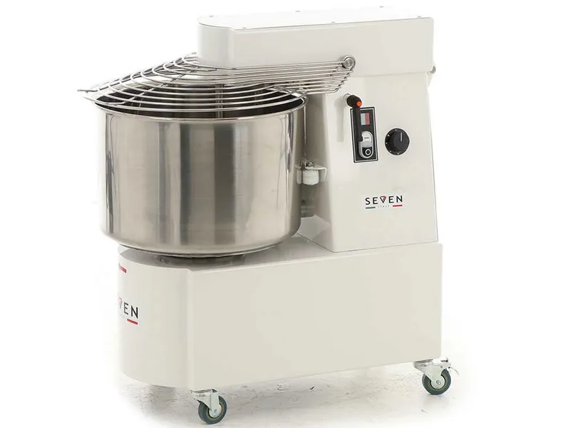 Pétrin à spirale professionnel Seven Italy GHR 50 - 230 V - Avec roues et Minuterie