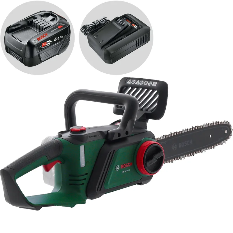 Bosch PKE18V-30-28 - Tronçonneuse à batterie - 18 V 4 Ah - Guide de 30 cm