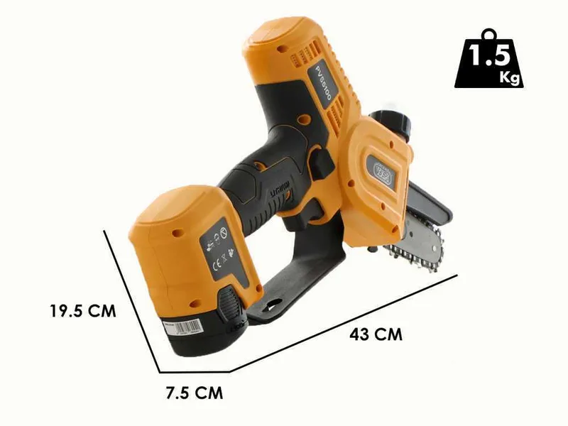Élagueuse à batterie manuelle Volpi Predator PVS5100 - 2x 14.4V 2.5Ah