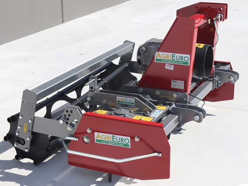 Herse rotative RH150 - largeur de travail 150 cm - 14 lames série médium - Rouleau à cage