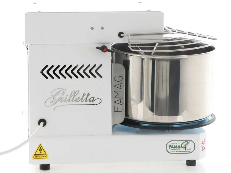 Pétrin à spirale Famag Grilletta IM 6 S 10 vitesses - Haut niveau d'hydratation - tête basculante - écran LCD - Capacité de cuve 6 Kg 11 litres