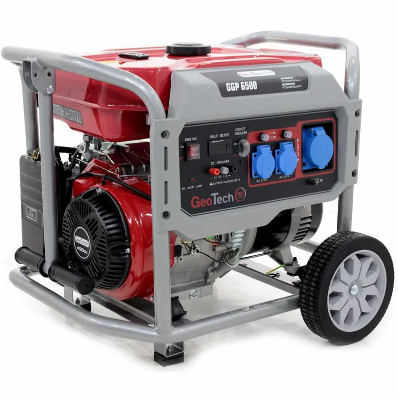 GeoTech Pro GGP 6500 - Groupe électrogène sur chariot avec AVR 5.4 kW - Continue 5 kw Monophasé