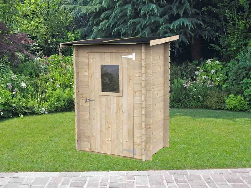 Alce Hobby 146x98 - Abri de jardin en bois - Avec fenêtre frontale - 146x98x197 cm