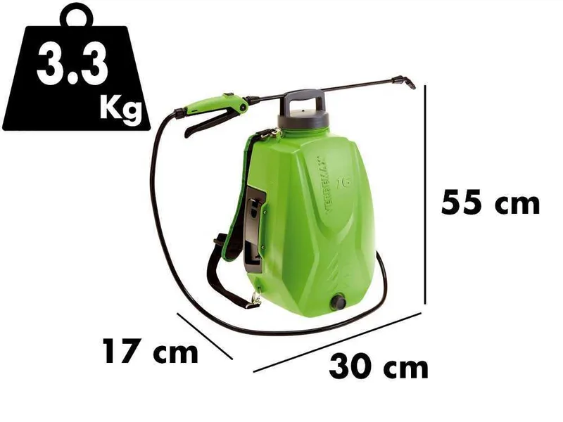 Pulvérisateur à batterie à dos Verdemax FUTURA 16L batterie au lithium 12V 2.5Ah