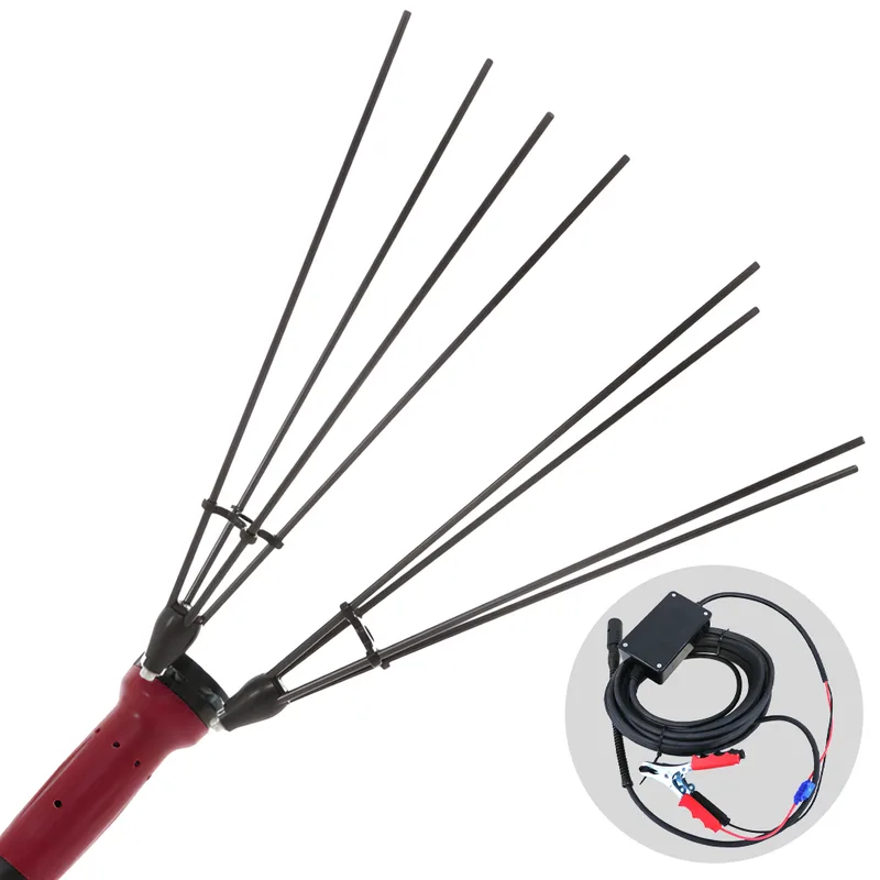 ARCHMAN AB01 - Peigne vibreur électrique avec perche télescopique de 220 à 315 cm - Avec câble pour connexion à batterie 12 V
