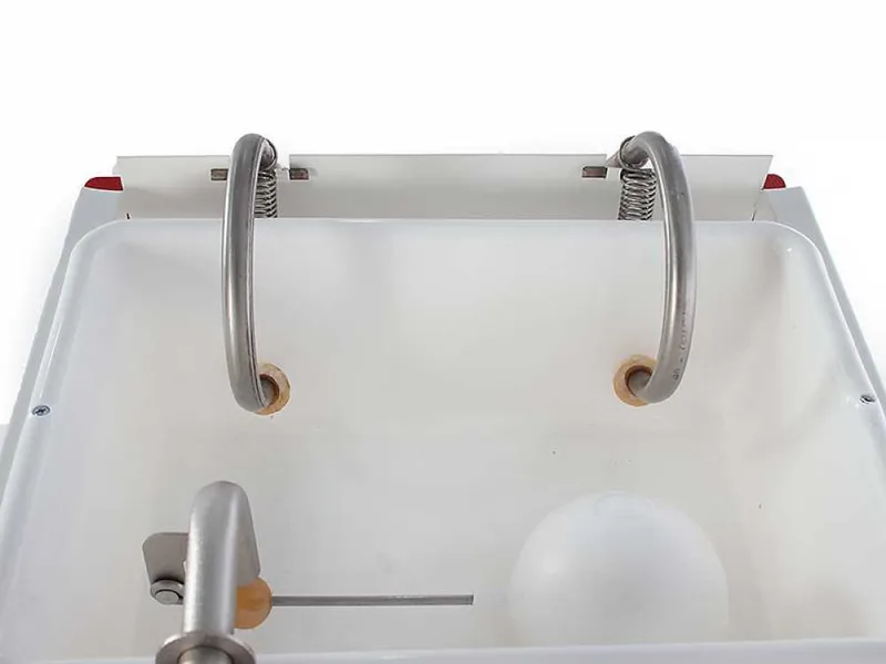 Grifo à 2 robinets - Remplisseuse manuelle avec becs inoxydable et réservoir en acier émaillé