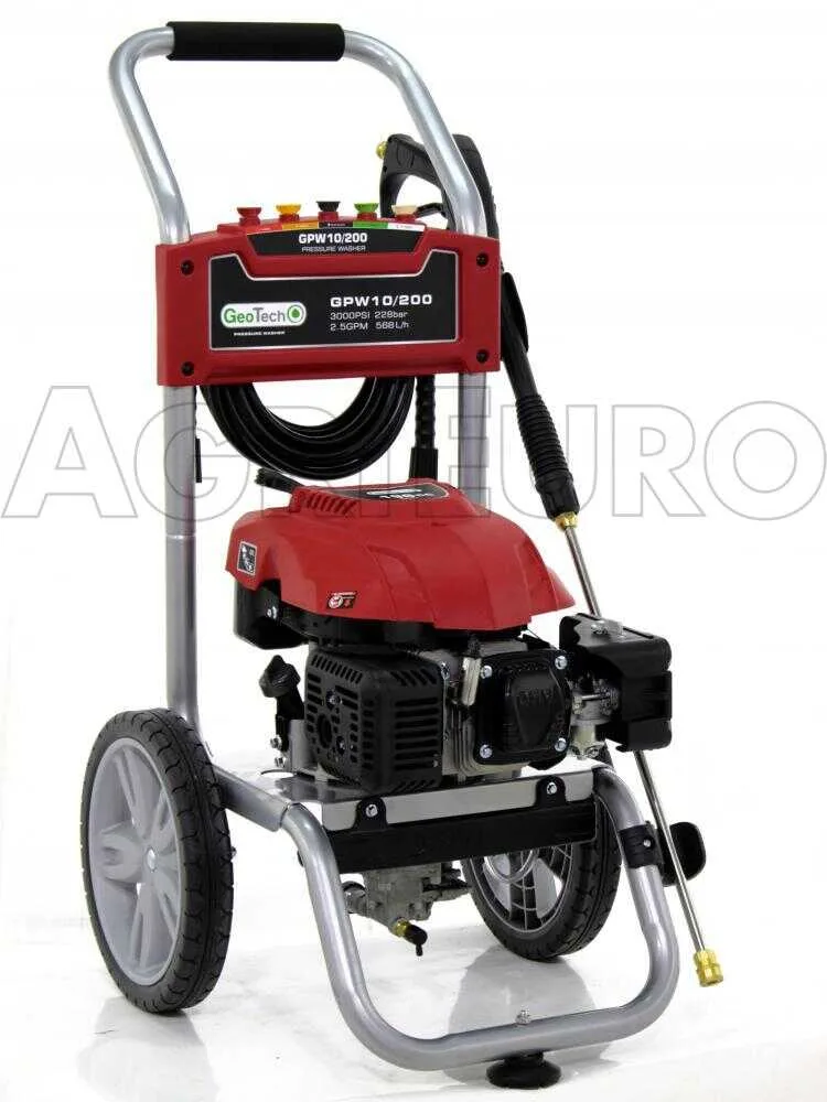 GeoTech GPW 10/200 - Nettoyeur haute pression thermique - 228 bar - 568 L/h - Moteur Ducar DV196
