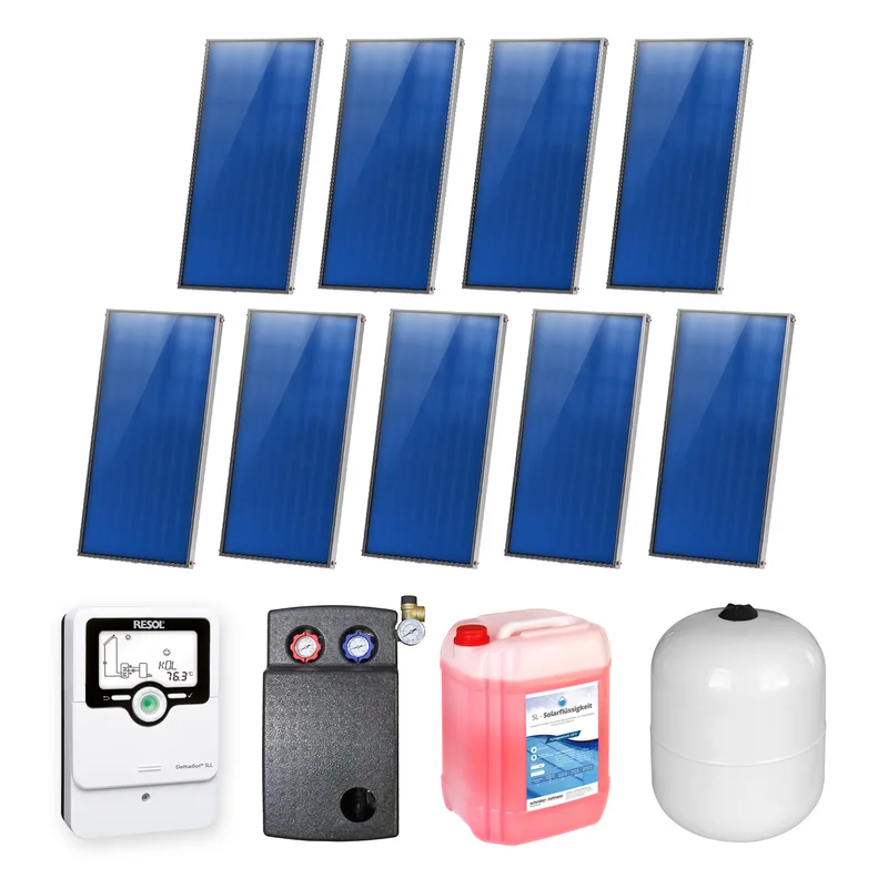18,09 m² Ensemble de capteurs solaires plats Sunex 8 9x AMP 2.0