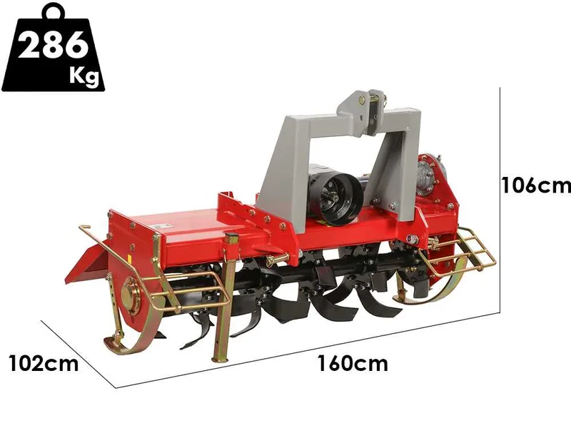 GeoTech Pro HRT-135 - Fraise rotative pour tracteur série médium - Attelage fixe