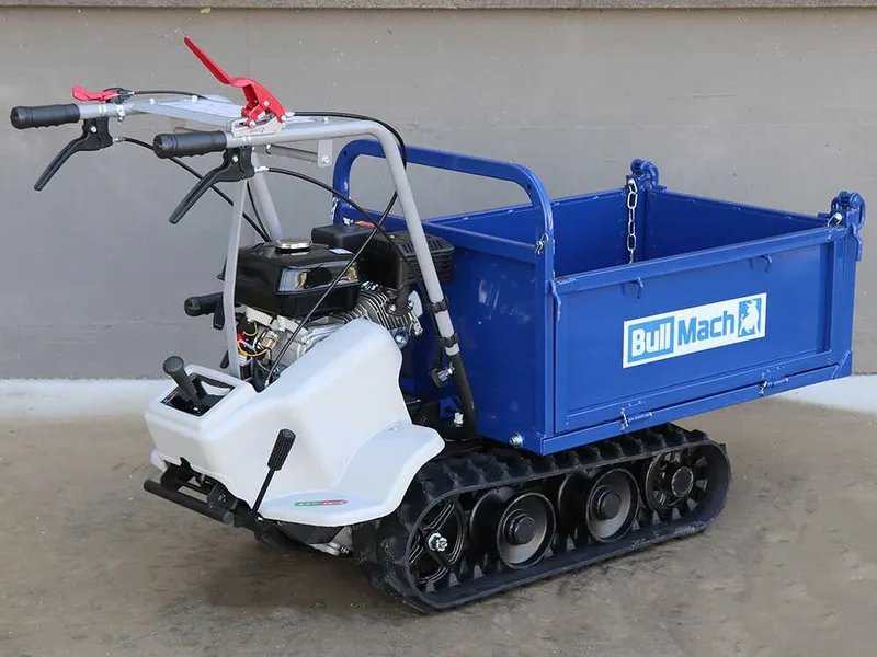 Brouette à moteur à chenilles BullMach Helios 320 F avec ridelles ouvrables - Charge 320 kg