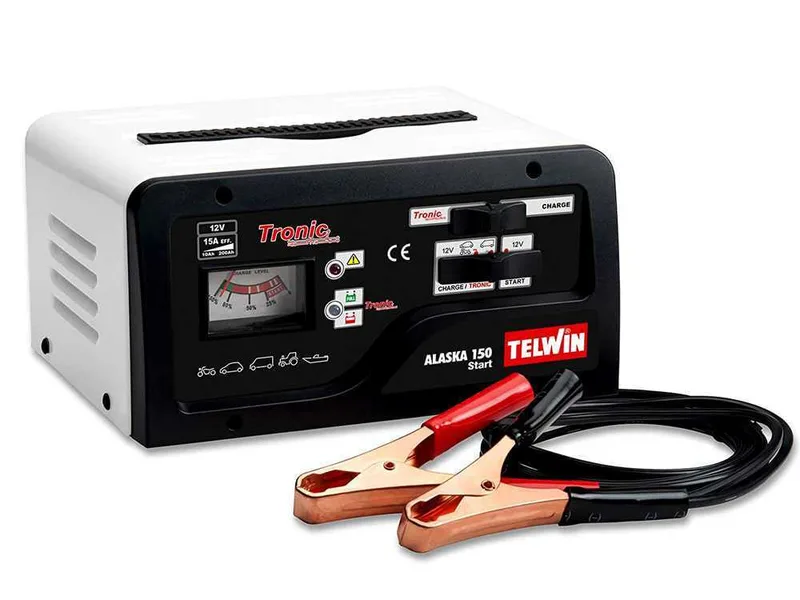 Telwin Alaska 150 Start - Chargeur de batterie, démarreur et mainteneur de charge - batteries au plomb 12V