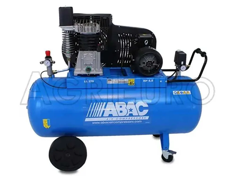 Abac B5900B 270 CT5,5 - Compresseur d'air électrique triphasé à courroie - Moteur 5,5 CV - 270 L