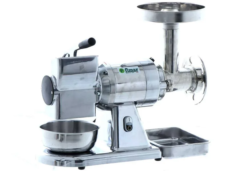 Fimar TC22AE - Hachoir à viande électrique avec râpe intégrée - 400 V - 1.5 CV - Groupe de hachage en aluminium - Sans inverseur de marche