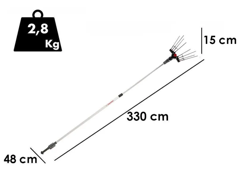 Castellari Vertigo L 18V - Peigne vibreur électrique à batterie 240-330 cm