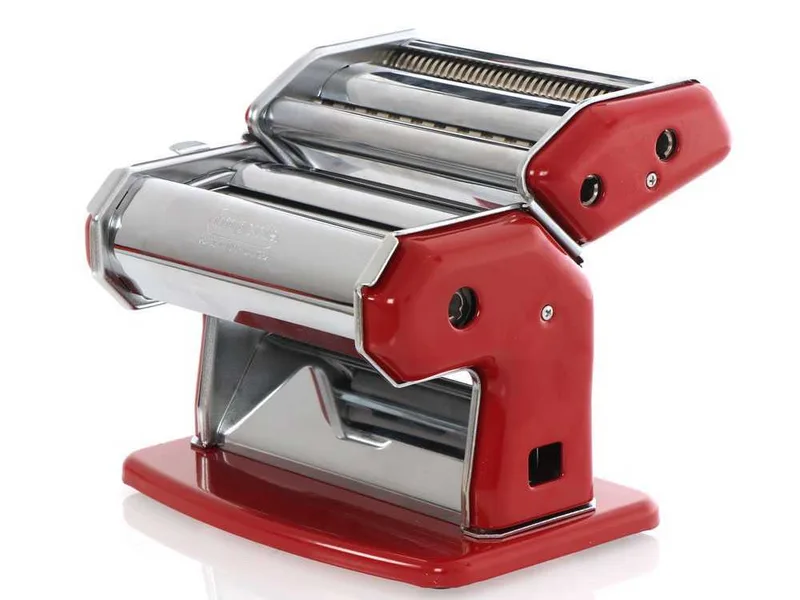 Imperia iPasta T.2/6,5 mm Rouge - Laminoir - Machine à pâtes manuelle en INOX