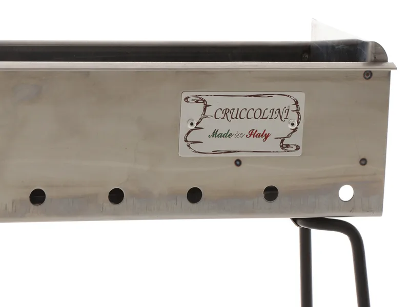 Cruccolini Inox 75 cm - Barbecue spécial pour brochettes à charbon