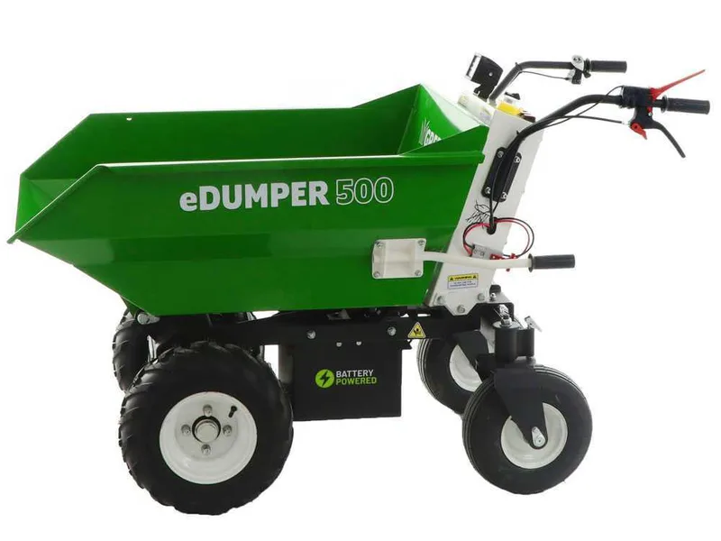 GREENBAY eDumper 500 - Brouette électrique à batterie - 48V 32Ah