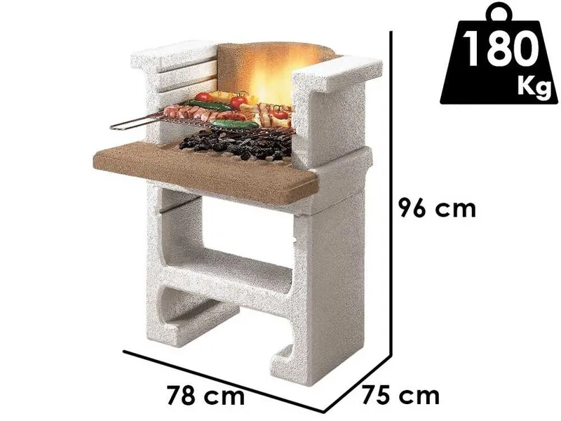 Palazzetti Trani - Barbecue en maçonnerie à bois et à charbon