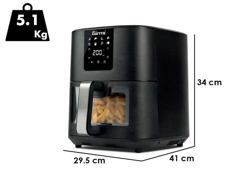 Girmi FG79 Ecofrit - Friteuse à air chaud numérique 9L