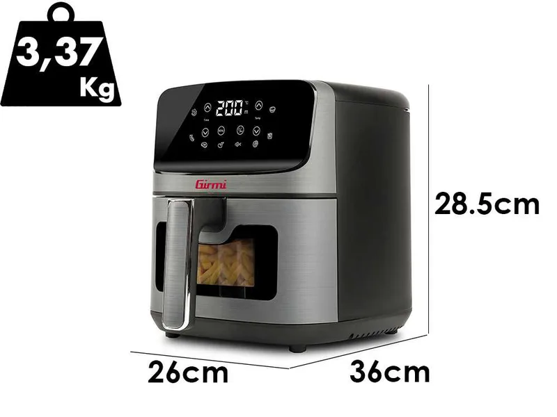 Girmi FG27 EcoFrit Lite - Friteuse à air compacte 4,2 L